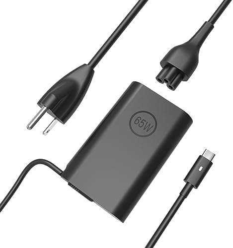 65W 60W USB-C Charger for Dell Laptop: Dell Latitude 5540 5530 5430 7430 7440 5440 5420 3540 3440 5520 7420, for Dell Inspiron 14 7420 7425 16 7620 2-in-1 XPS 13 Chromebook 3110 Type C AC Power Cord