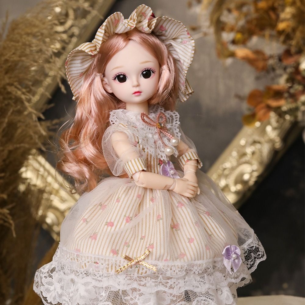 WHISPERS Princess Toy 30CM Movable Joint Doll Plastic Safety Girl Dress Up Toys Fairy Baby Doll Girl