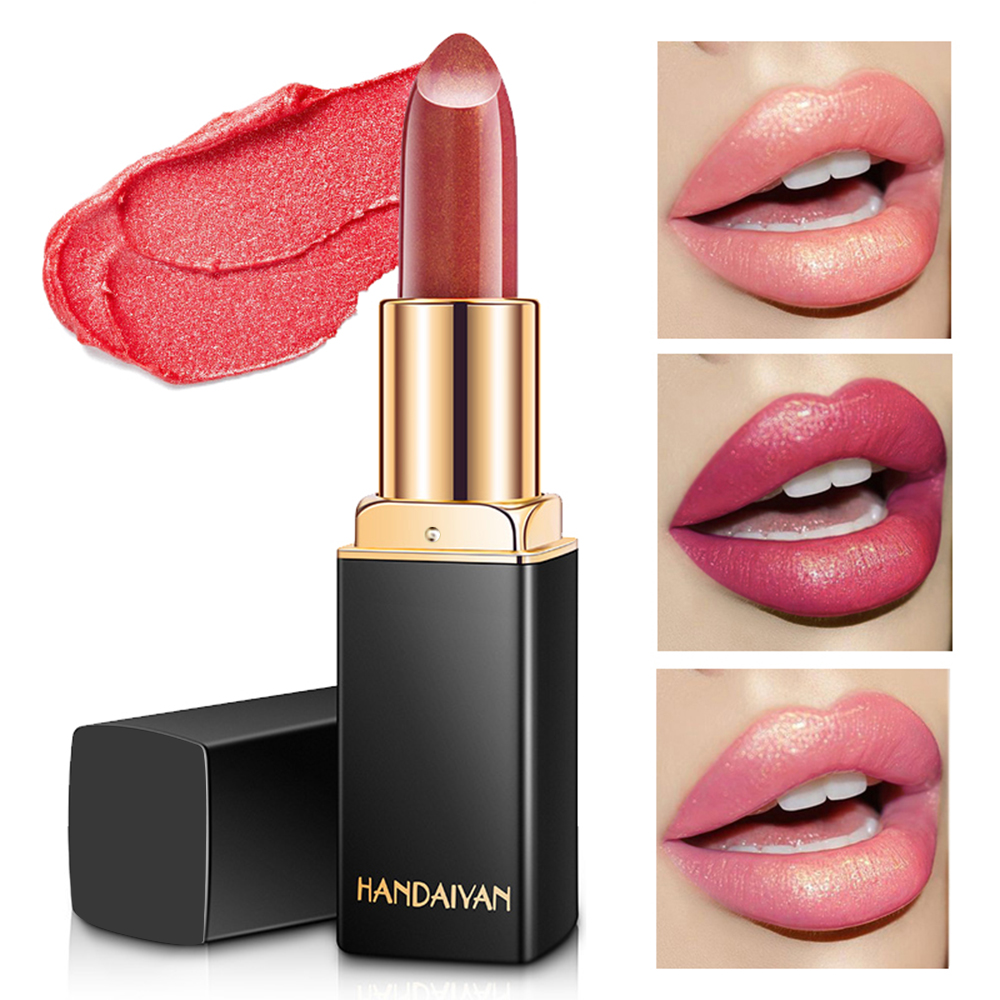 New Lip Makeup Waterproof Long Lasting Shimmer Pigment Luxury Pink Mermaid Lipstick